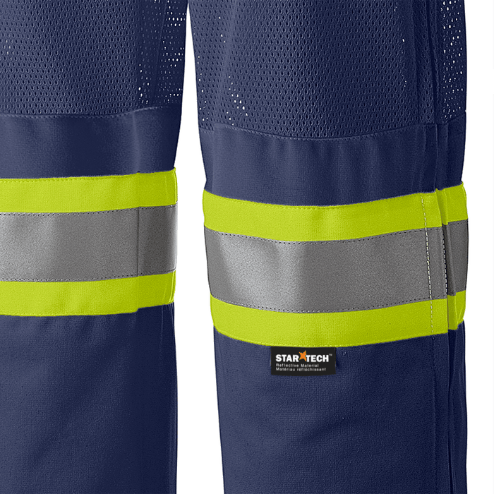 Navy PolyKnit Mesh Leg Pants